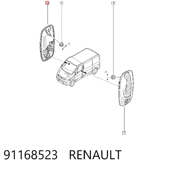 Manija exterior de puerta delantera 91168523 Renault (RVI)