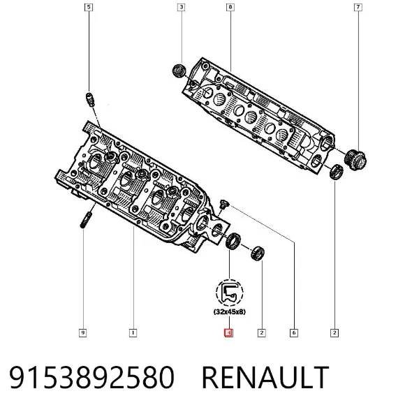 Retén, árbol de levas 9153892580 Renault (RVI)