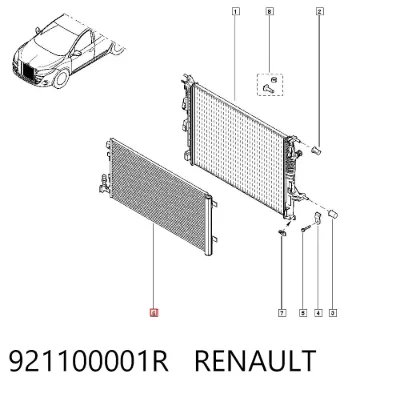 Condensador de aire acondicionado RENAULT 921100001R