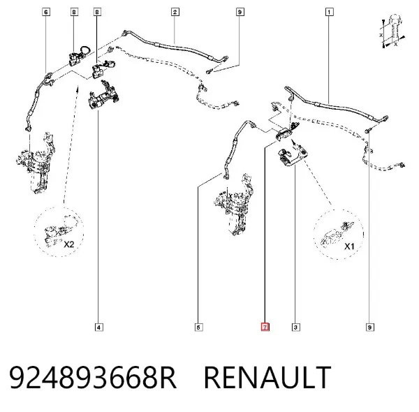 Válvula TRV del aire acondicionado 924893668R Renault (RVI)