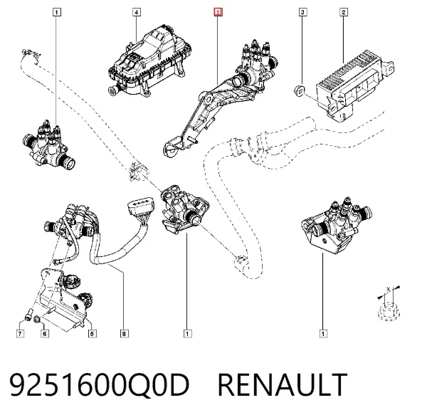 Calentador de arranque 9251600Q0D Renault (RVI)
