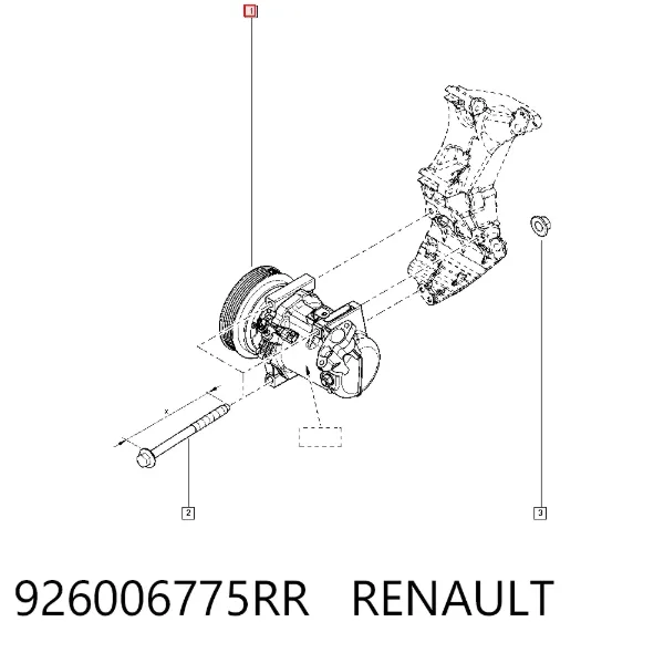 Compresor de aire acondicionado 926006775RR Renault (RVI)
