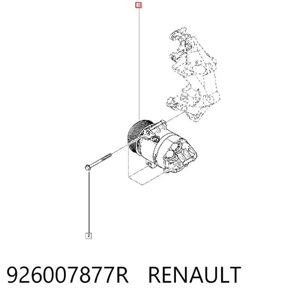 Compresor de aire acondicionado 926007877R Renault (RVI)