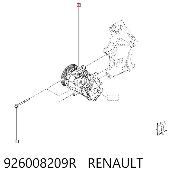Compresor de aire acondicionado 926008209R Renault (RVI)