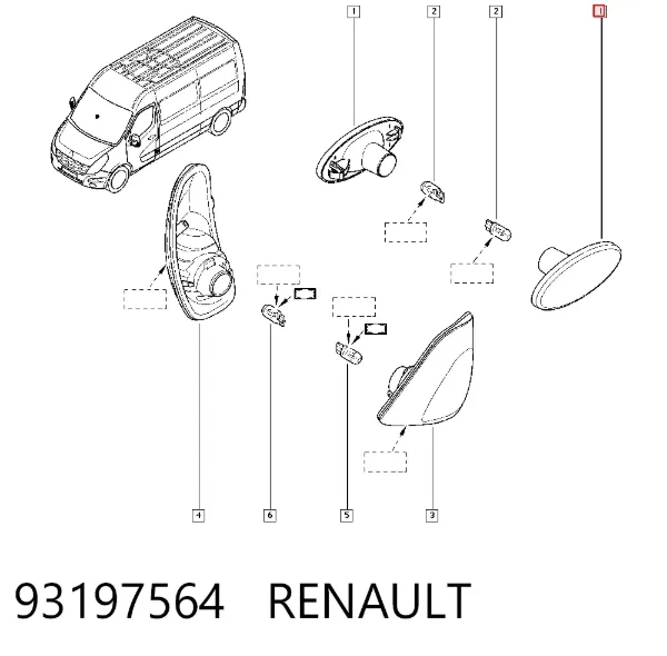 Luz intermitente 93197564 Renault (RVI)