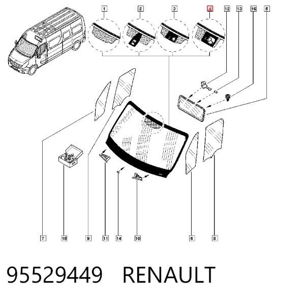 Parabrisas 95529449 Renault (RVI)