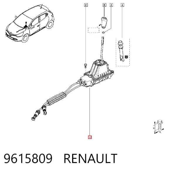 Cables de caja de cambios 9615809 Renault (RVI)