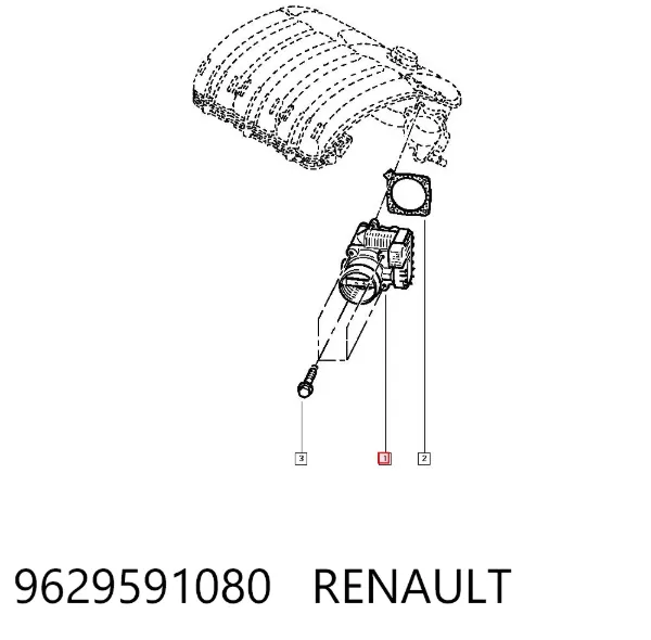 Cuerpo de mariposa 9629591080 Renault (RVI)