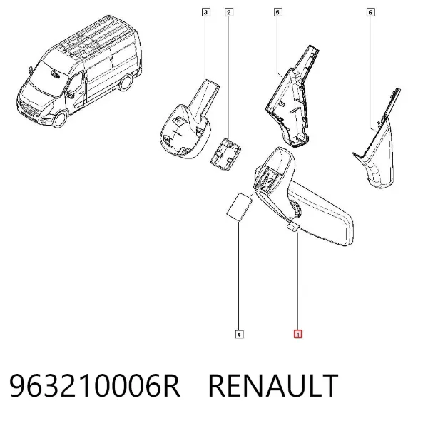 Espejo interior Renault Master III