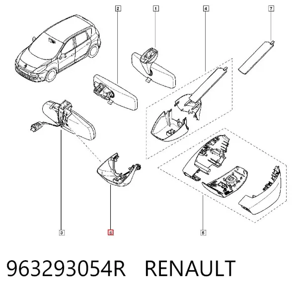 Sensor de la temperatura interior 963293054R Renault (RVI)