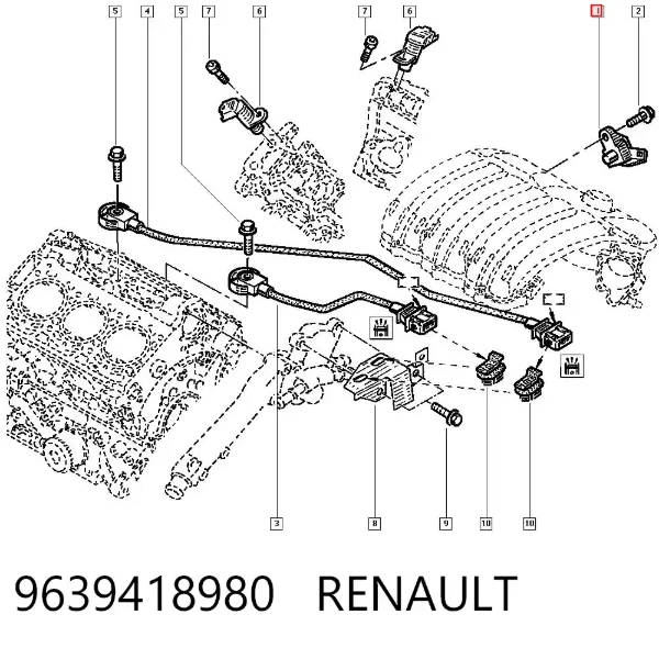 Sensor de presión del colector de admisión 9639418980 Renault (RVI)