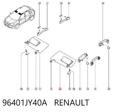 Visera parasol RENAULT 96401JY40A