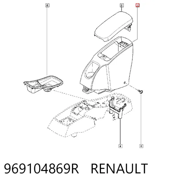 Consola central del panel de control 969104869R Renault (RVI)