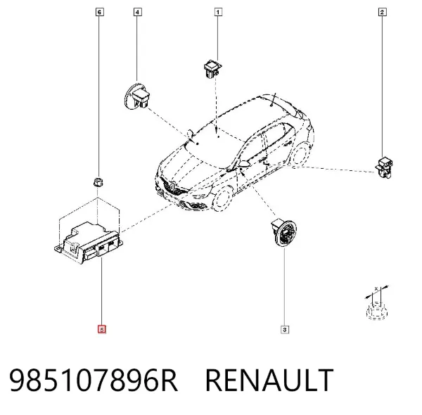 Módulo de control de airbag 985107896R Renault (RVI)