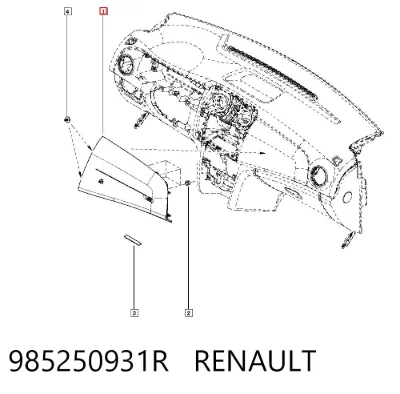Airbag del pasajero RENAULT 985250931R