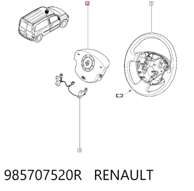 Airbag del conductor RENAULT 985707520R