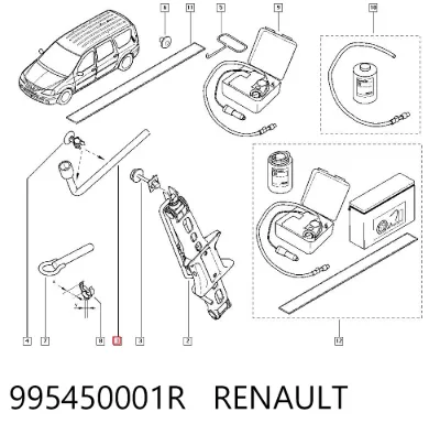 Llave de cruceta RENAULT 995450001R
