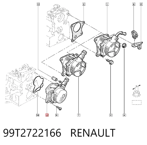 Bomba de vacío 99T2722166 Renault (RVI)