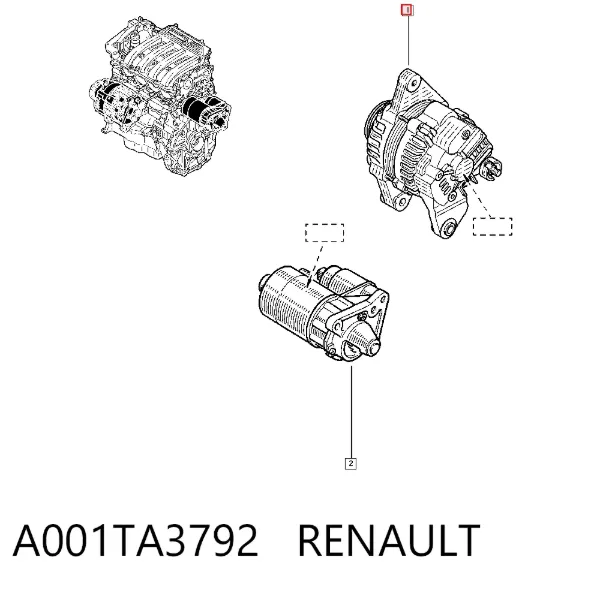 Alternador A001TA3792 Renault (RVI)