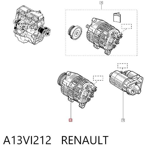 Alternador A13VI212 Renault (RVI)