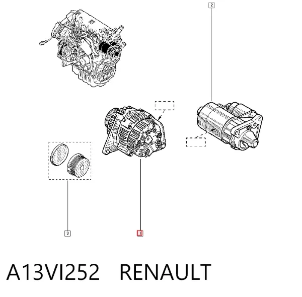 Alternador A13VI252 Renault (RVI)