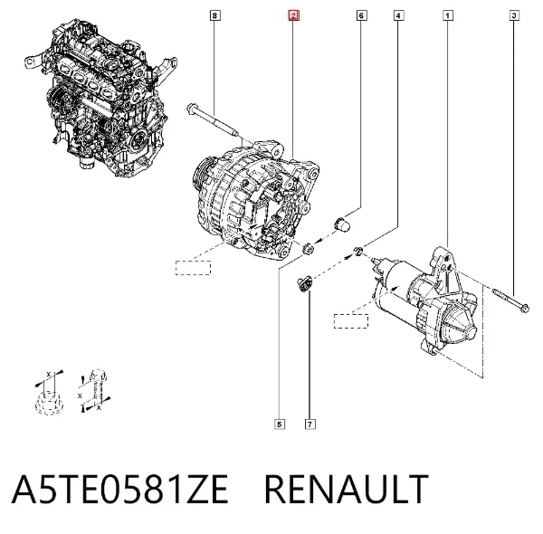 Alternador A5TE0581ZE Renault (RVI)