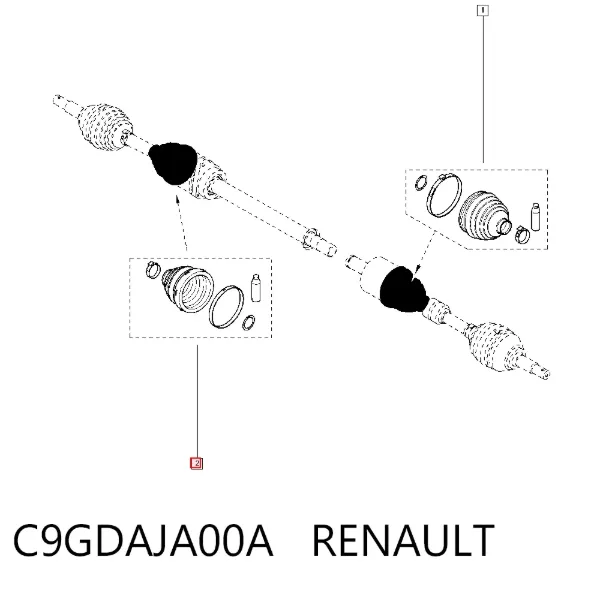 Fuelle de semieje delantero interior C9GDAJA00A Renault (RVI)
