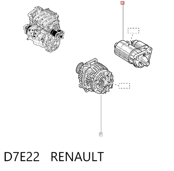 Motor de arranque D7E22 Renault (RVI)