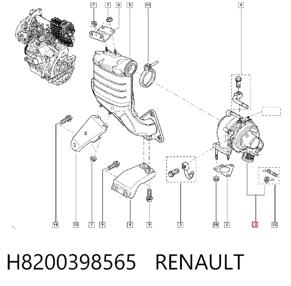 Turbocompresor H8200398565 Renault (RVI)