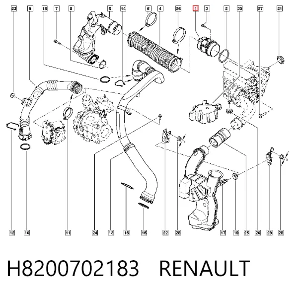 Caudalímetro H8200702183 Renault (RVI)