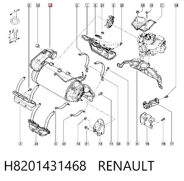 Catalizador H8201431468 Renault (RVI)