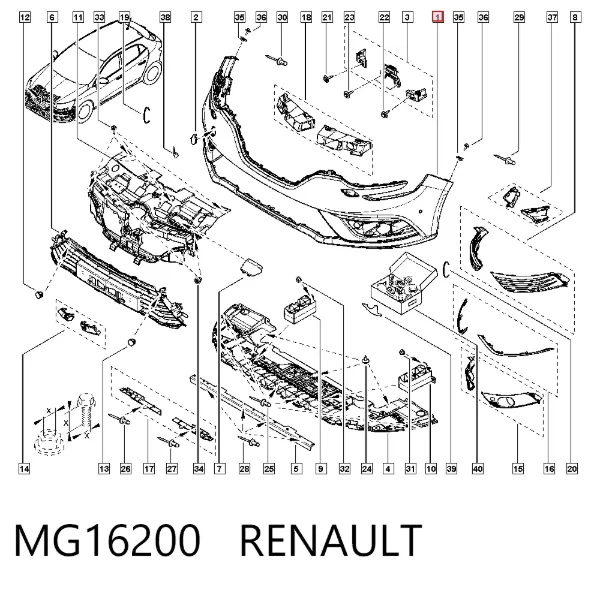Paragolpes MG16200 Renault (RVI)