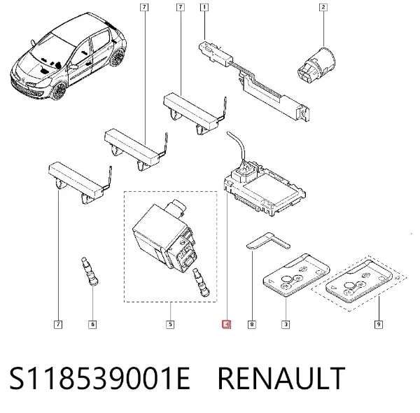 Bombín de arranque S118539001E Renault (RVI)