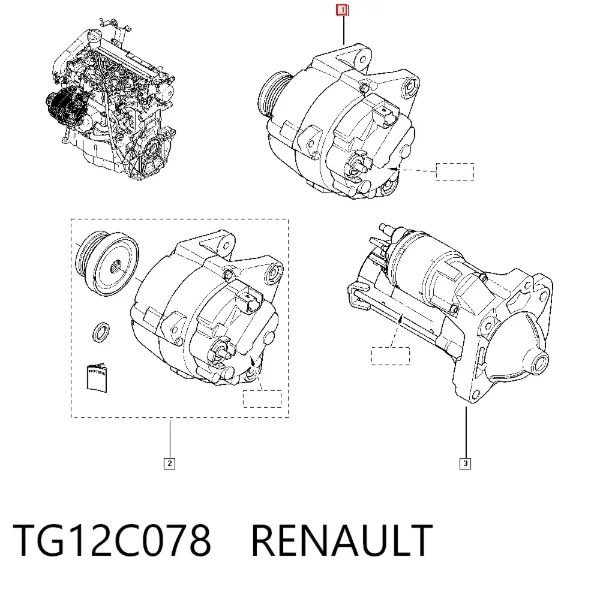 Alternador TG12C078 Renault (RVI)