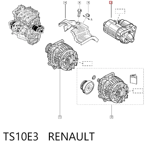Motor de arranque TS10E3 Renault (RVI)