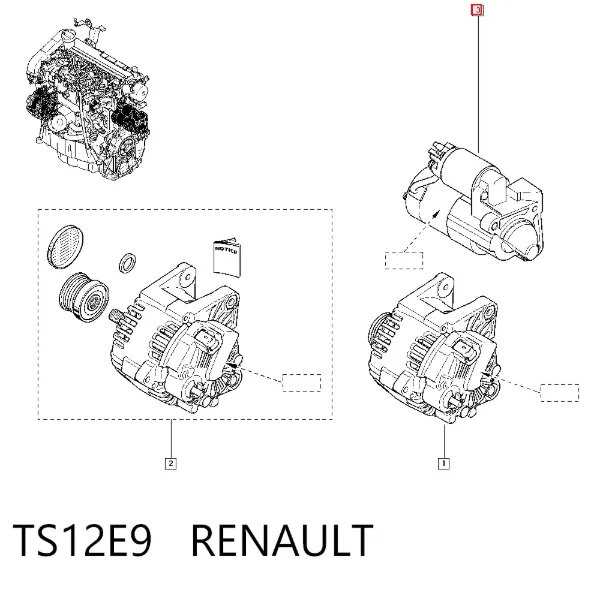 Motor de arranque TS12E9 Renault (RVI)