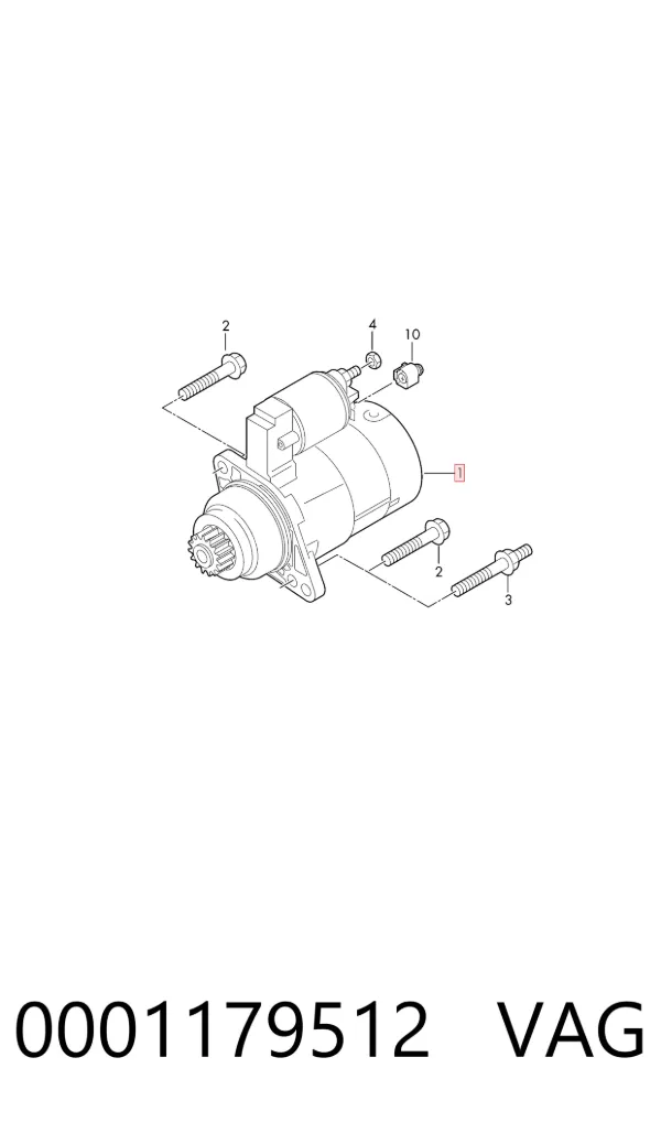 Motor de arranque 0001179512 VAG