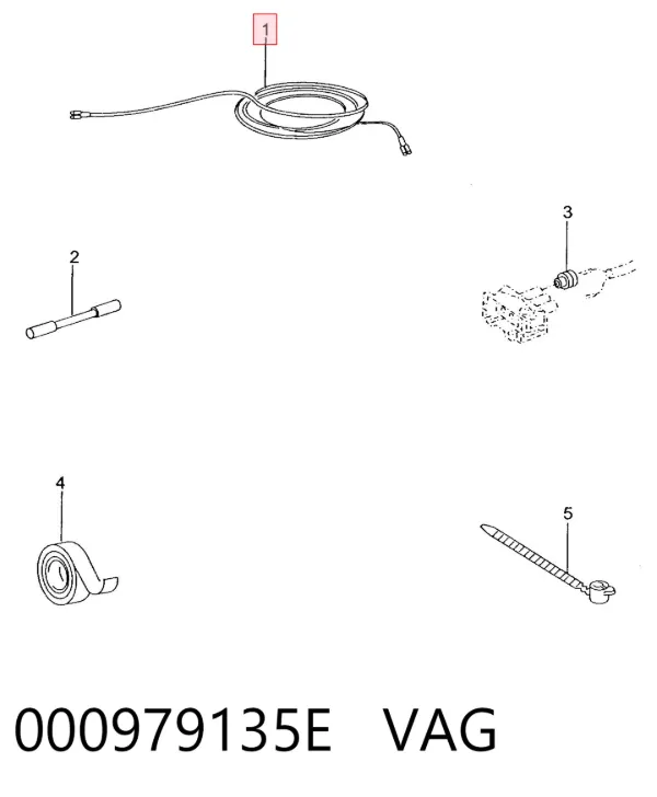 Mazo de cables del habitáculo 000979135E VAG