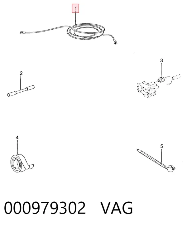 Mazo de cables del compartimiento del motor 000979302 VAG