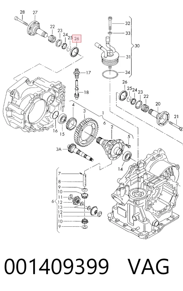 Radiador de refrigeración de la transmisión 001409399 VAG