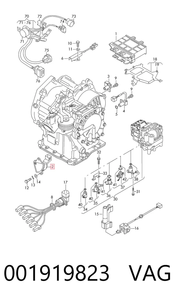 Sensor de posiciones de la transmisión automática 001919823 VAG