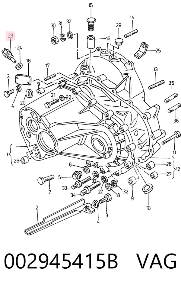 Sensor de marcha atrás 002945415B VAG