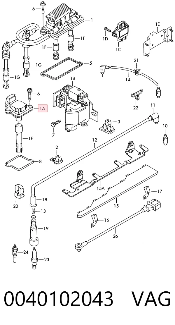 Bobina 0040102043 VAG