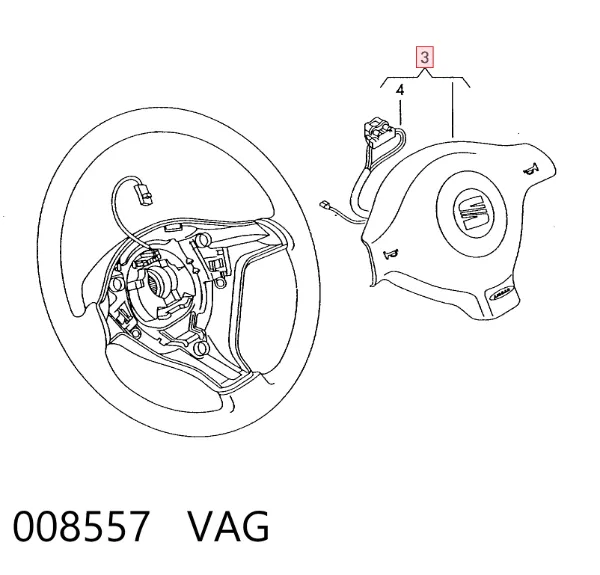 Airbag de volante 008557 VAG