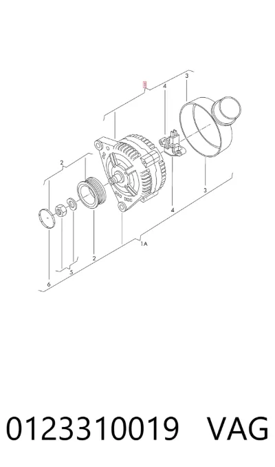 Alternador VAG 0123310019