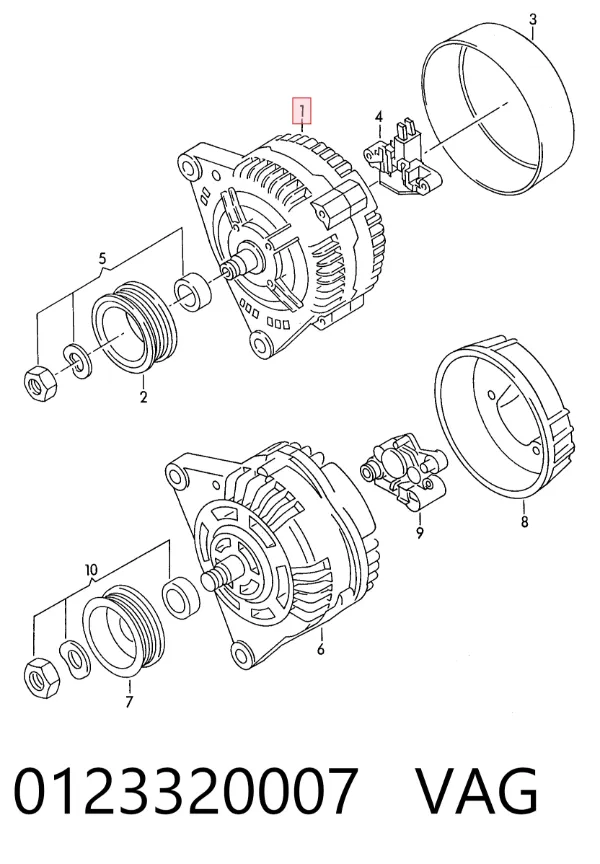 Alternador 0123320007 VAG