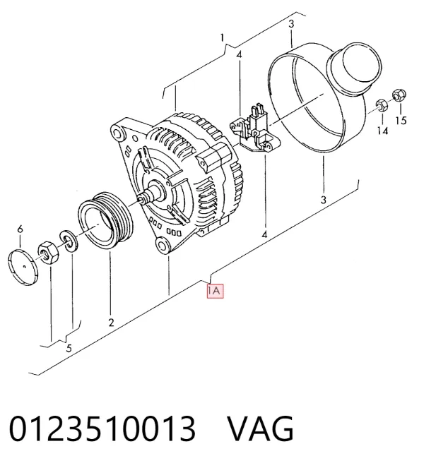 Alternador 0123510013 VAG