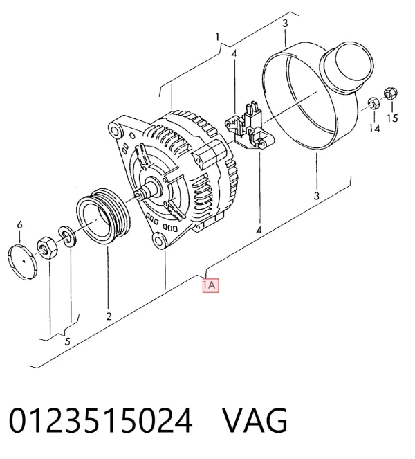Alternador 0123515024 VAG