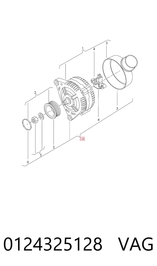 Alternador 0124325128 VAG