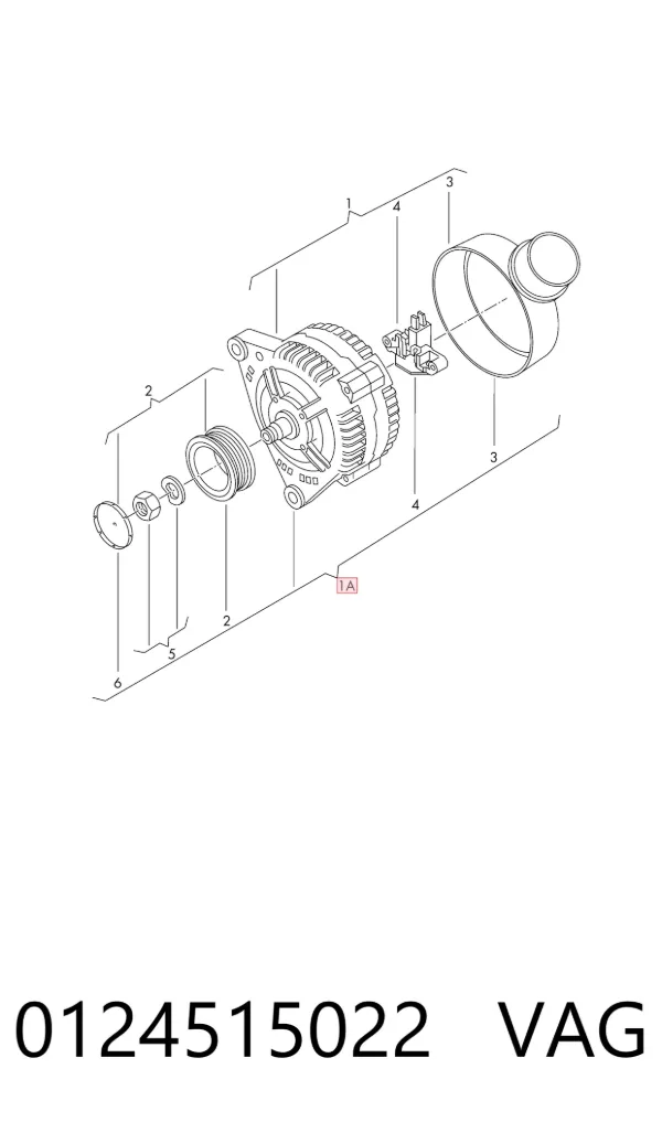 Alternador 0124515022 VAG